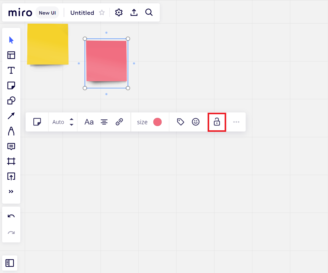 ①動かしたくないオブジェクトを選択します。